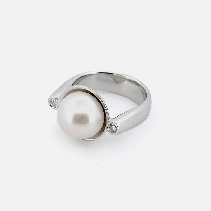 Jean Bastien Bague en argent sterling et perle bouton