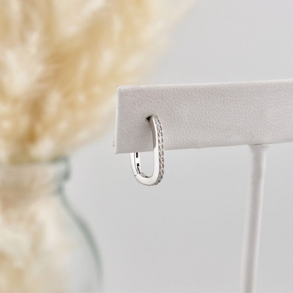 Mathieu Blanchard Boucles d'oreilles Boucles d'oreilles Huggies Minimalistes Scintillantes en argent sterling