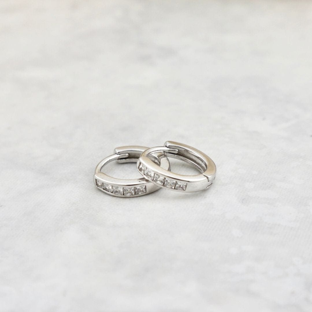 Mathieu Blanchard Boucles d'oreilles Argent Boucles d'oreilles Huggies Princesse en argent sterling