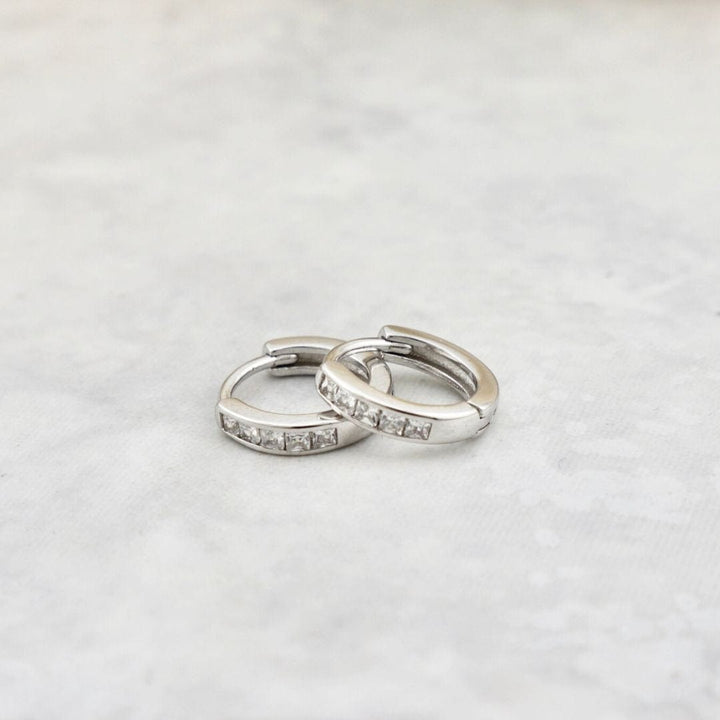 Mathieu Blanchard Boucles d'oreilles Argent Boucles d'oreilles Huggies Princesse en argent sterling