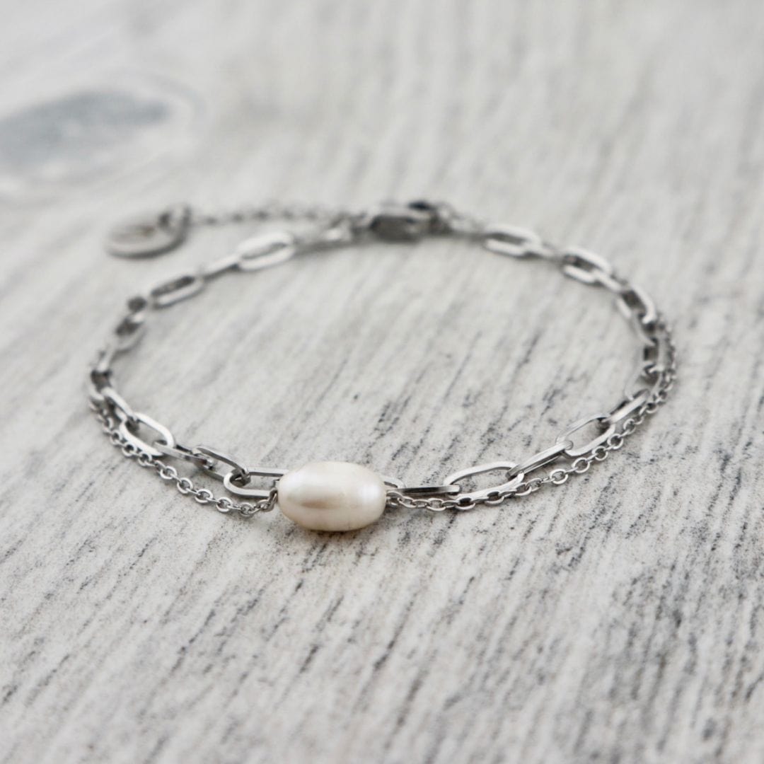 Mathieu Blanchard Bracelets Bracelet Double Éclisse en acier