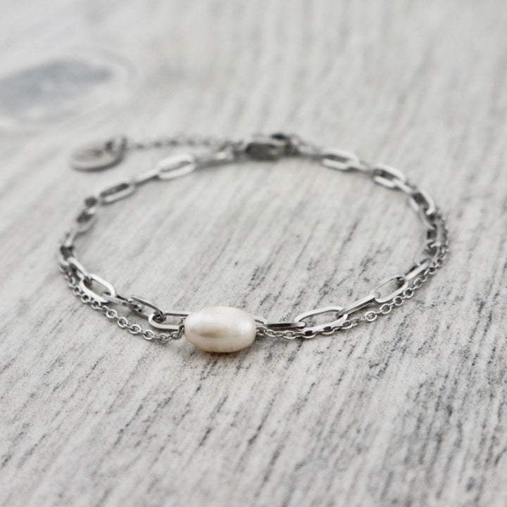 Mathieu Blanchard Bracelets Bracelet Double Éclisse en acier