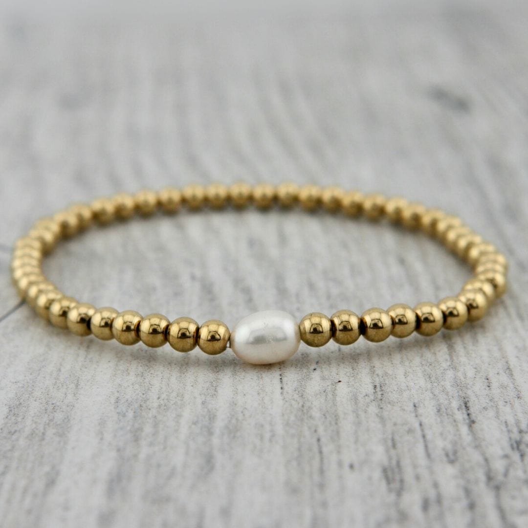 Mathieu Blanchard Bracelet Bracelet Zéphyr en acier et perles