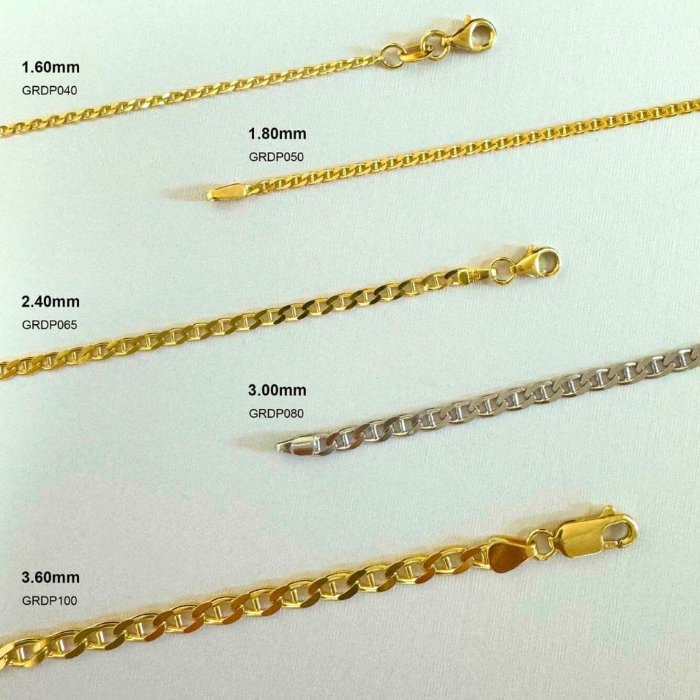 - Colliers 18 pouces / Or 10K Chaîne Marine en or 10K