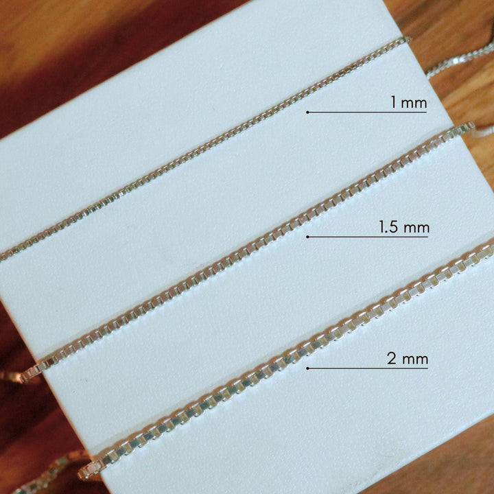 - Colliers Chaine vénitienne en argent sterling ou or 10K