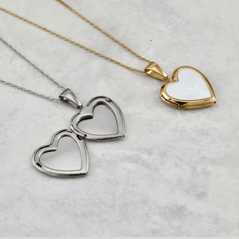 Mathieu Blanchard Pendants Collier porte-photos Coeur en acier