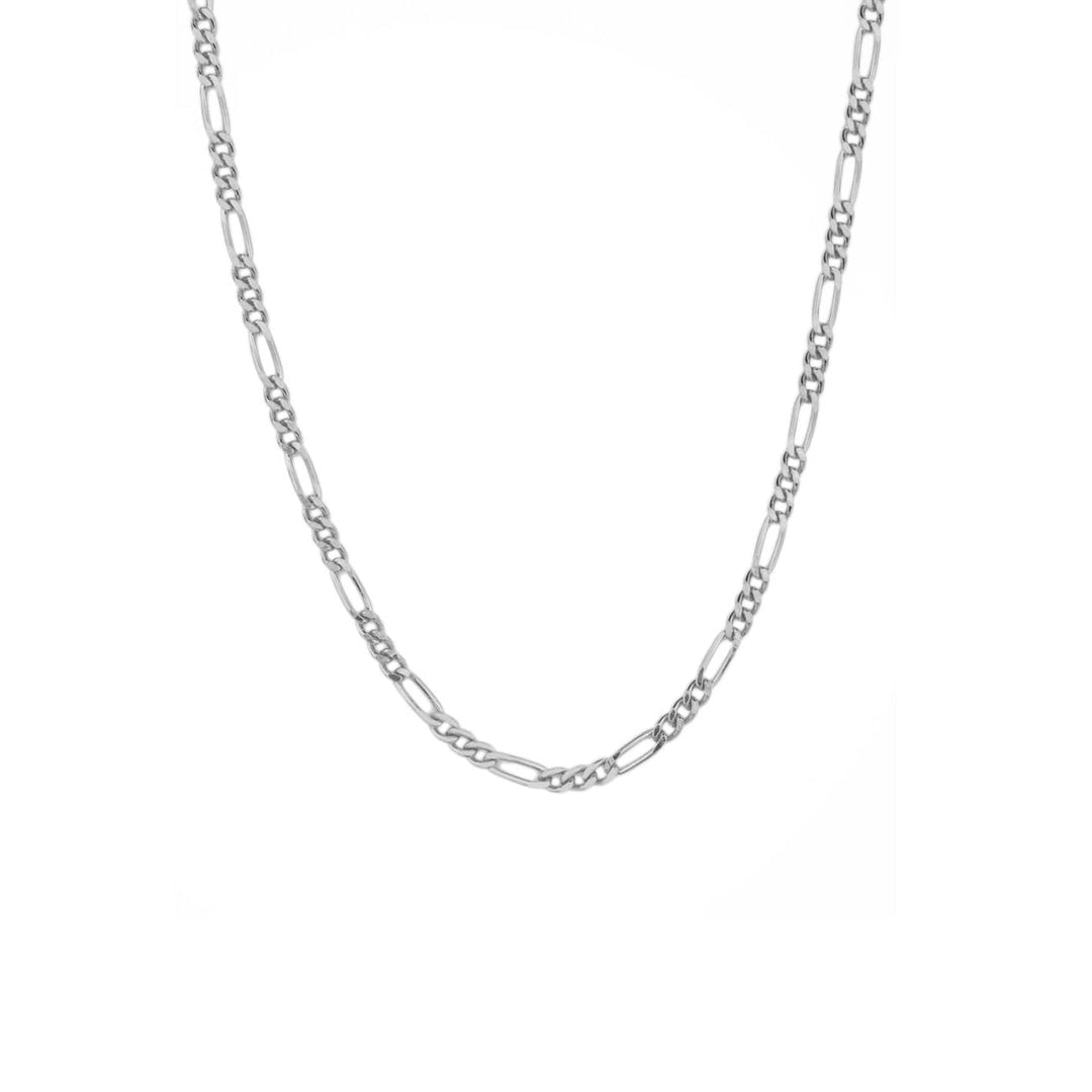 Mathieu Blanchard Argent / 18 pouces Bracelet de cheville Figaro en argent sterling