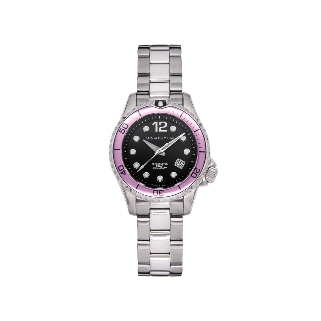 Momentum Montres Montre à énergie solaire 30mm Mini Eclipse rose