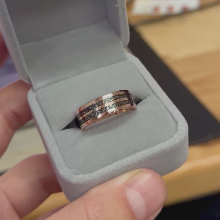 Bague Poussières d'étoiles - Météorite