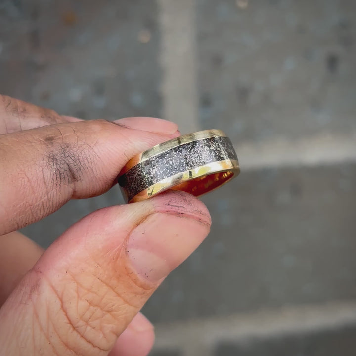 Bague Poussières d’Étoiles — Météorite