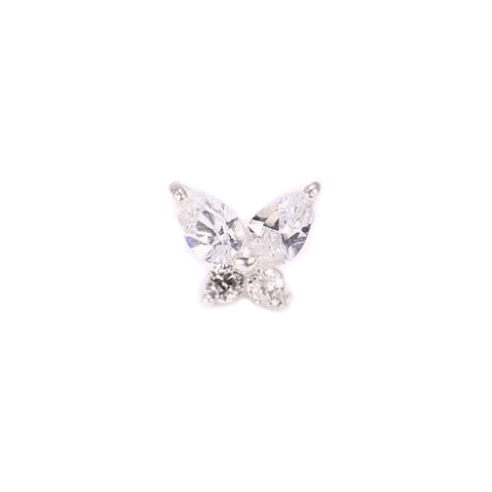 - 1.6mm (14g) / Argent 925 Papillon 14g en argent 925