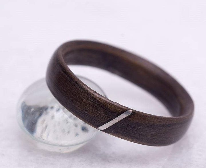 Atelier du bon bouleau Bague en bois et argent sterling ou or 14K personnalisée