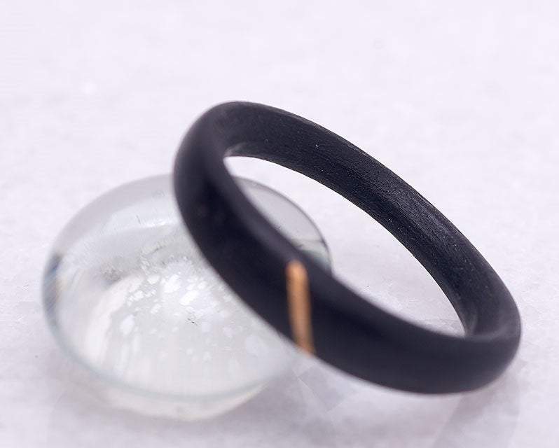 Atelier du bon bouleau Bague en bois et argent sterling ou or 14K personnalisée