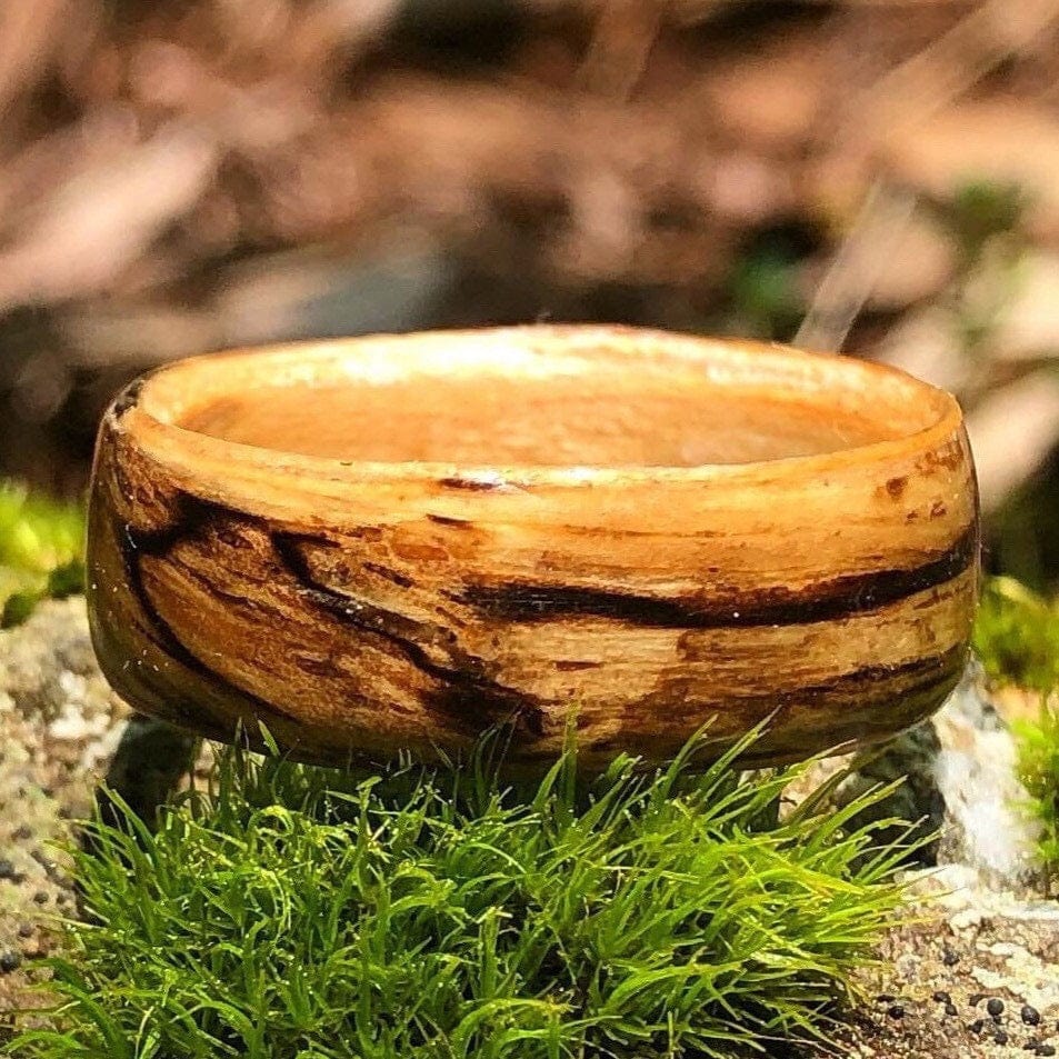 Atelier du bon bouleau Bagues Bague minimaliste en bois personnalisée