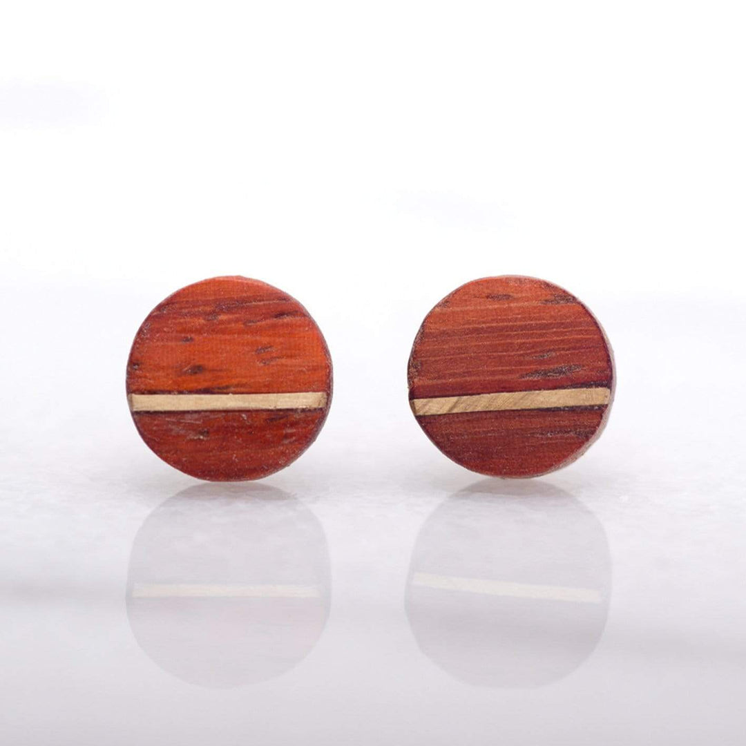 Atelier du bon bouleau Boucles d'oreilles en bois et argent sterling ou or 14K personnalisée