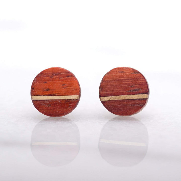 Atelier du bon bouleau Boucles d'oreilles en bois et argent sterling ou or 14K personnalisée