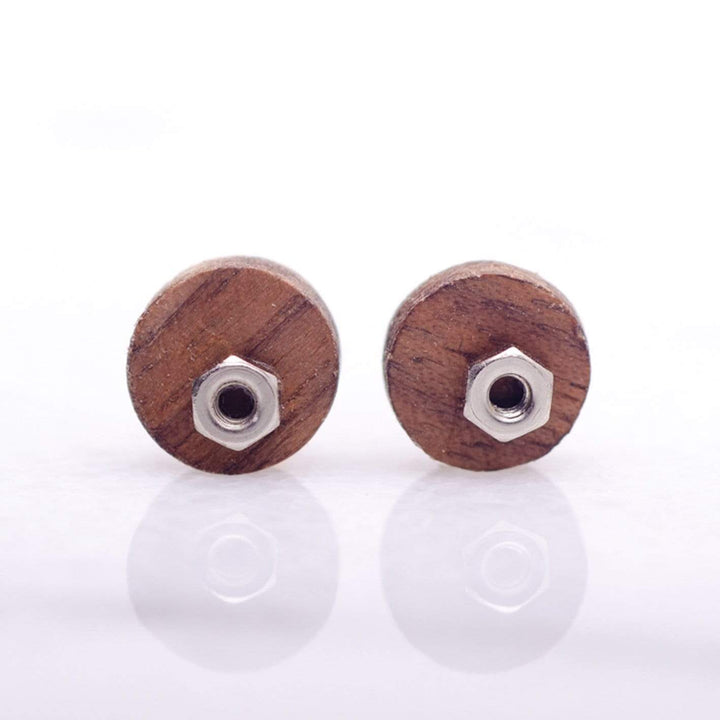 Atelier du bon bouleau Boucles d'oreilles en bois et boulons personnalisée