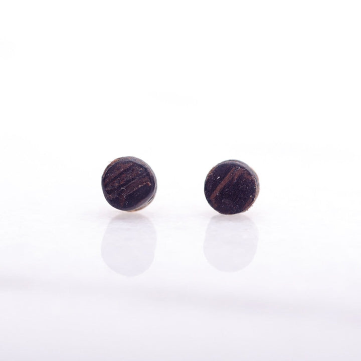 Atelier du bon bouleau Boucles d'oreilles minimalistes en bois personnalisée
