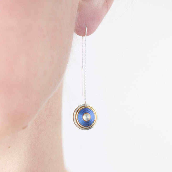 Christine Dwane Boucles d'oreilles en argent et titanium