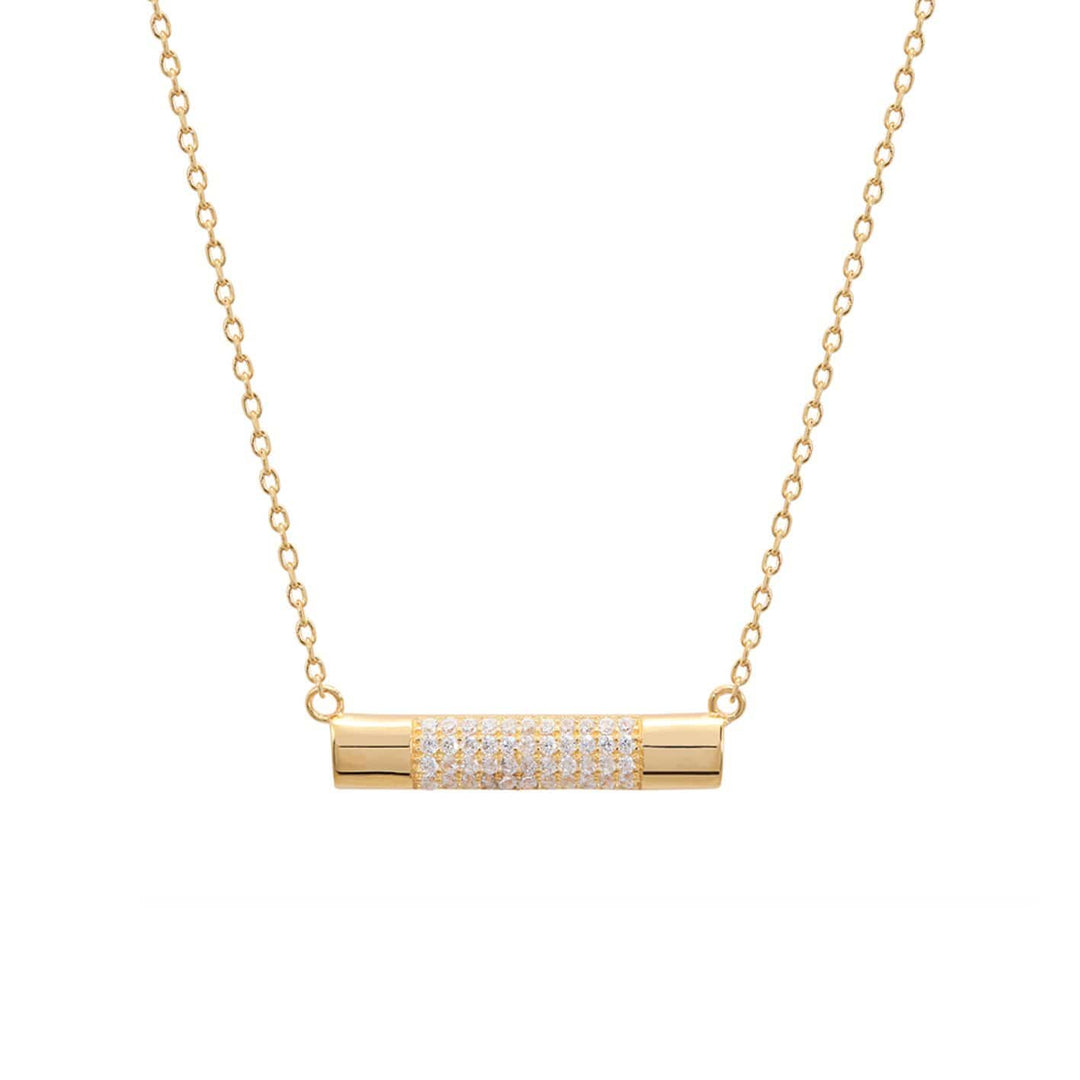 Fervor Montréal 18 pouces / Argent 925 Collier Carina cz en argent 925 plaqué or