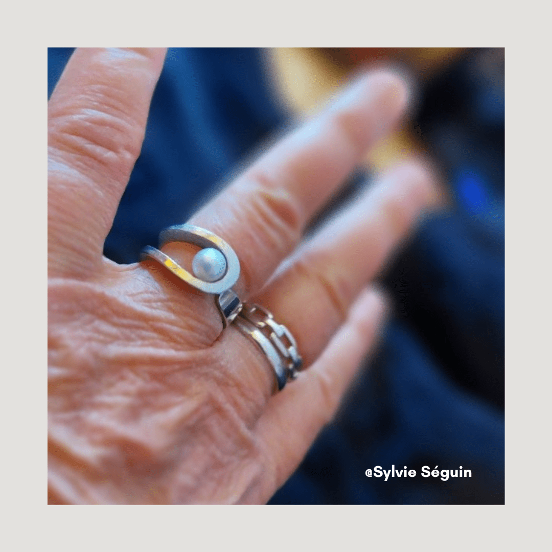 Jean Bastien Bagues Bague en argent sterling et perle