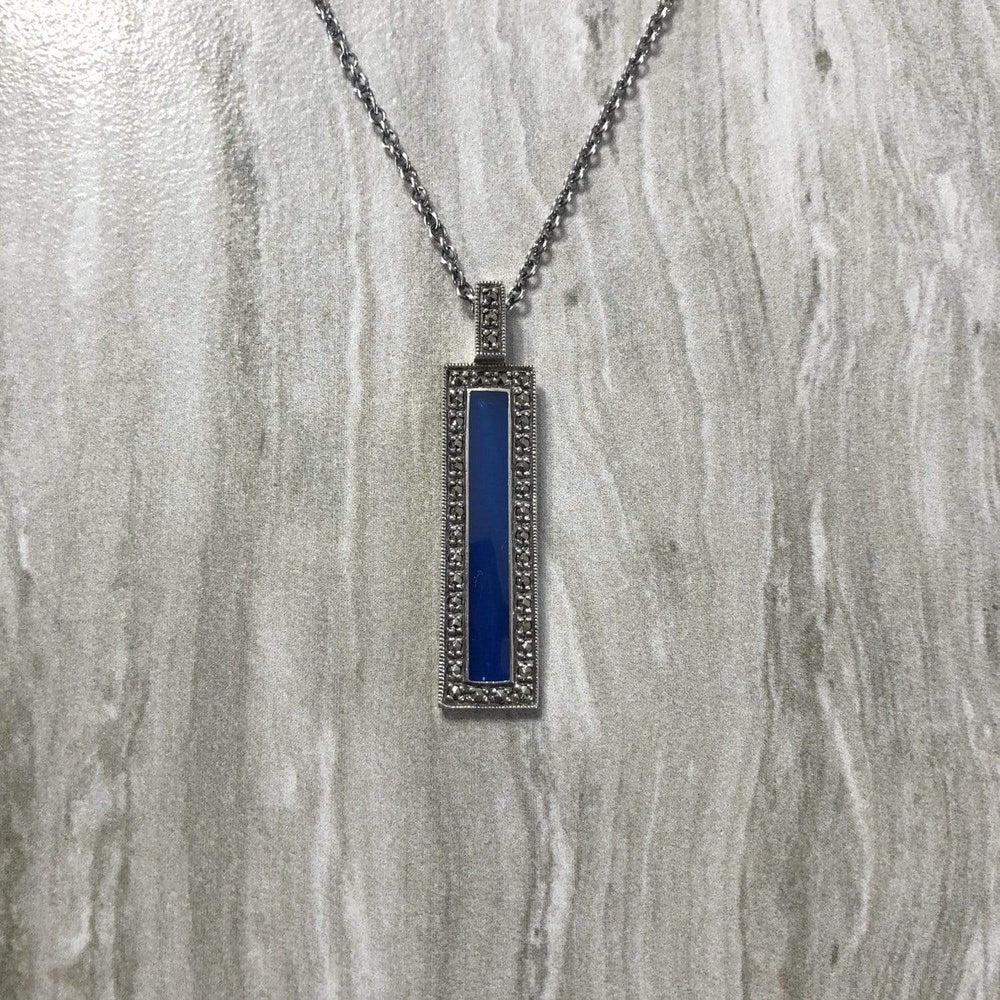 Larus Argent 925 / 16 pouces Collier en argent 925 et marcassites