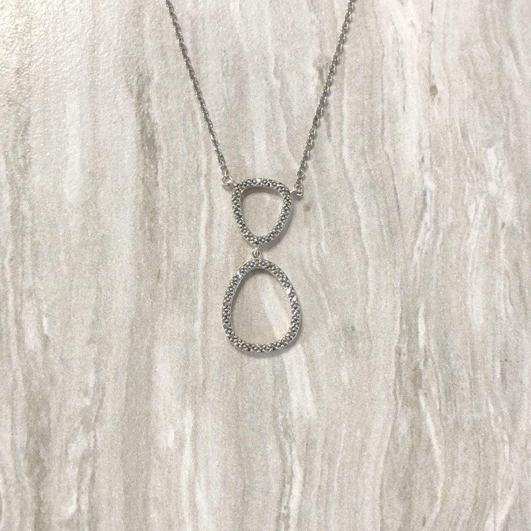 Larus Argent 925 / 16 pouces Collier en argent 925 et marcassites