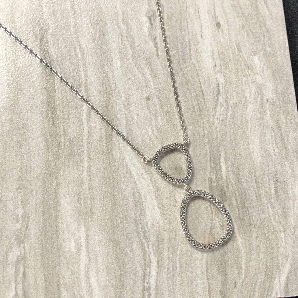 Larus Argent 925 / 16 pouces Collier en argent 925 et marcassites