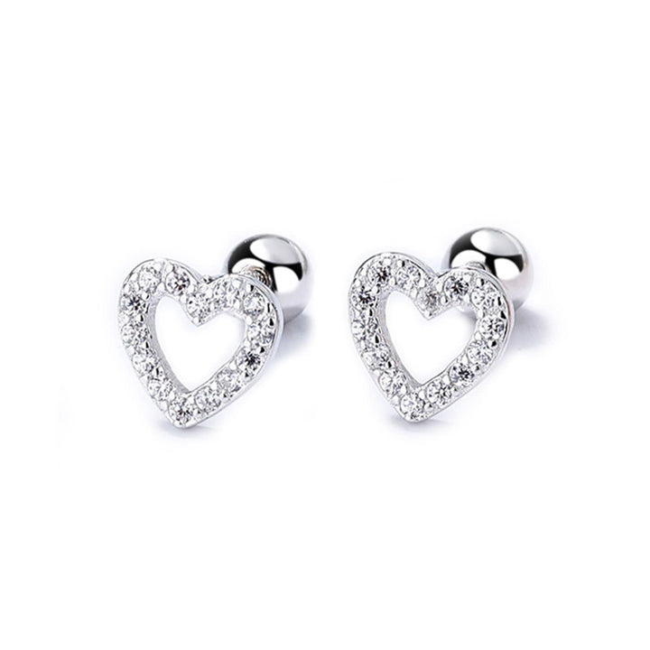 Mathieu Blanchard Argent Boucles d'oreilles Coeurs en argent sterling