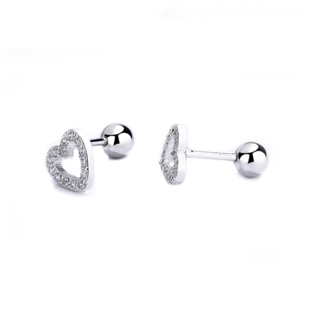 Mathieu Blanchard Argent Boucles d'oreilles Coeurs en argent sterling