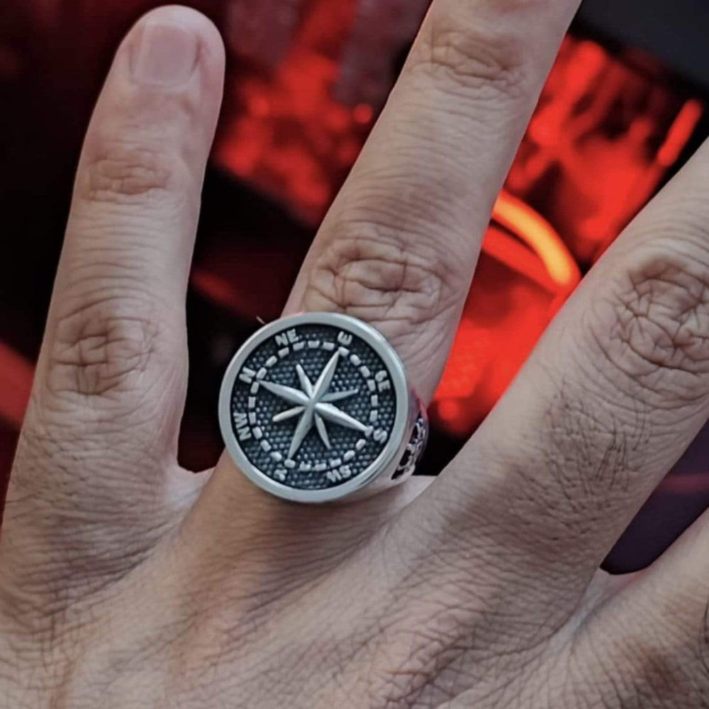 Mathieu Blanchard Bague Boussole en argent sterling