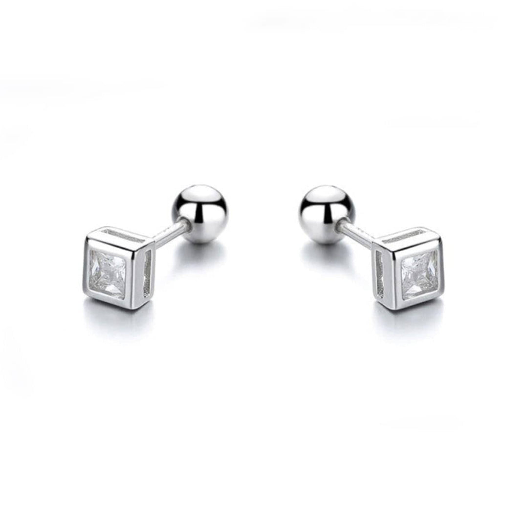Mathieu Blanchard Boucles d'oreilles Argent Boucles d'oreilles Carrés en argent sterling