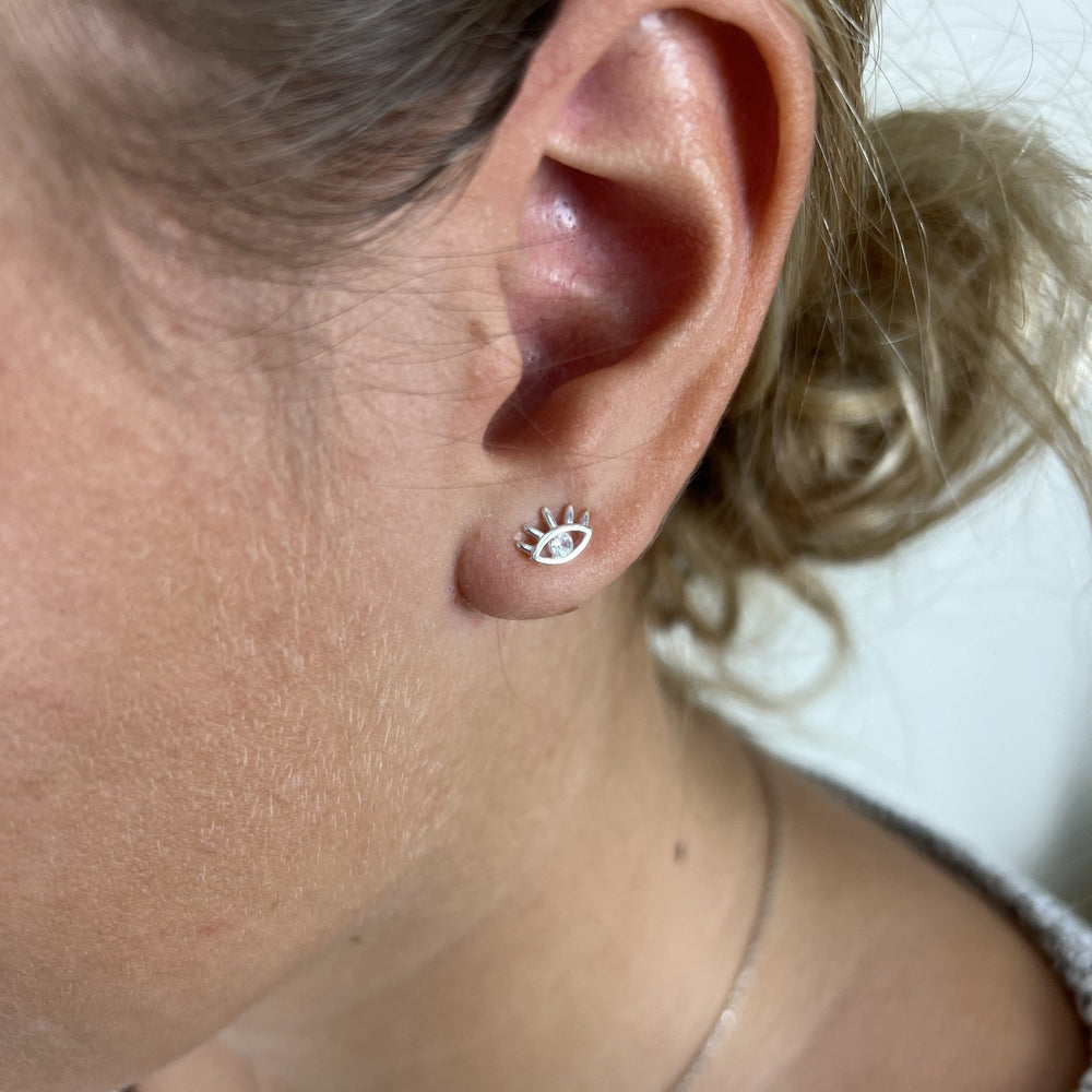 Mathieu Blanchard Boucles d'oreilles Argent Boucles d'oreilles Evil Eyes en argent sterling