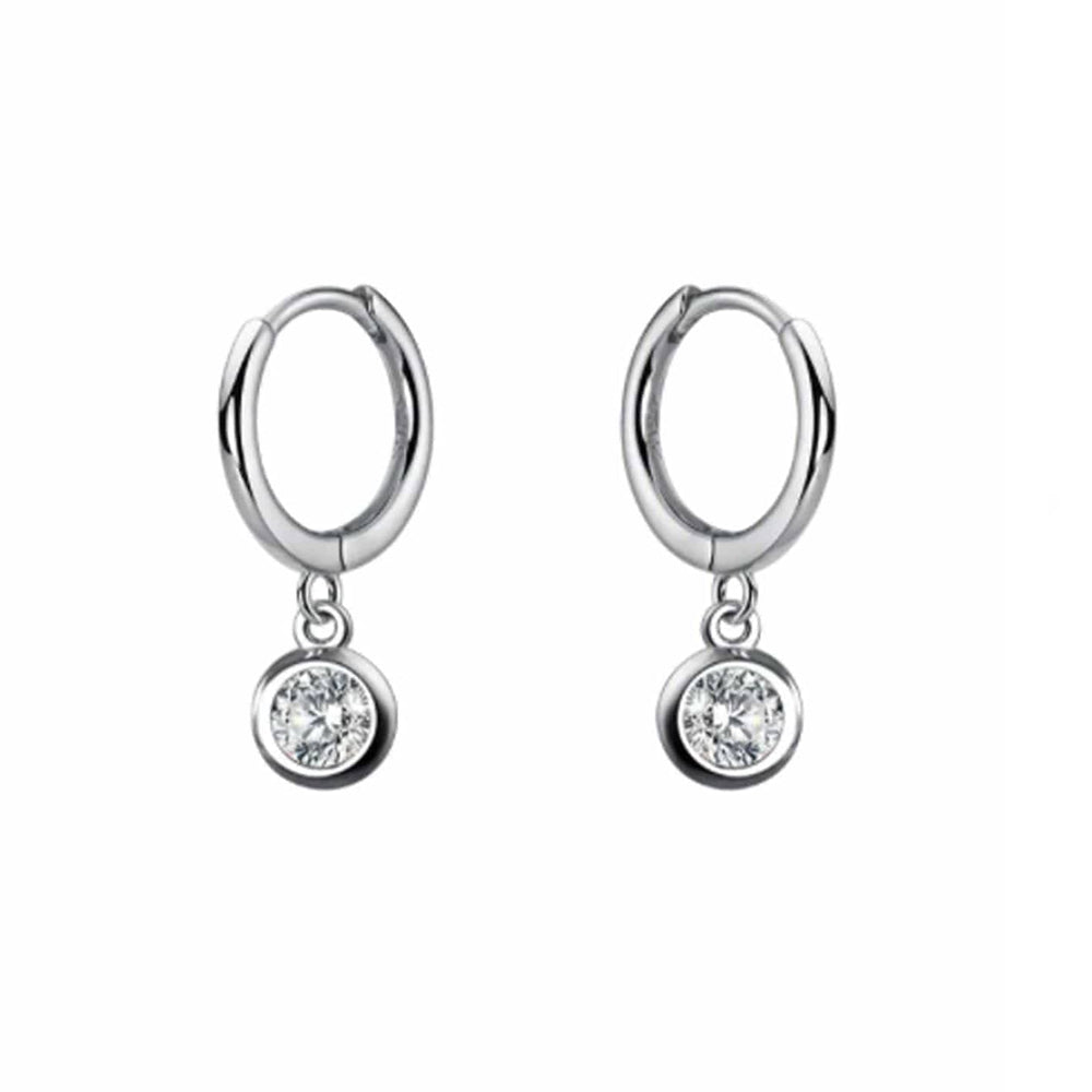 Mathieu Blanchard Boucles d'oreilles Argent Boucles d'oreilles Huggies Classique Scintillants en argent sterling