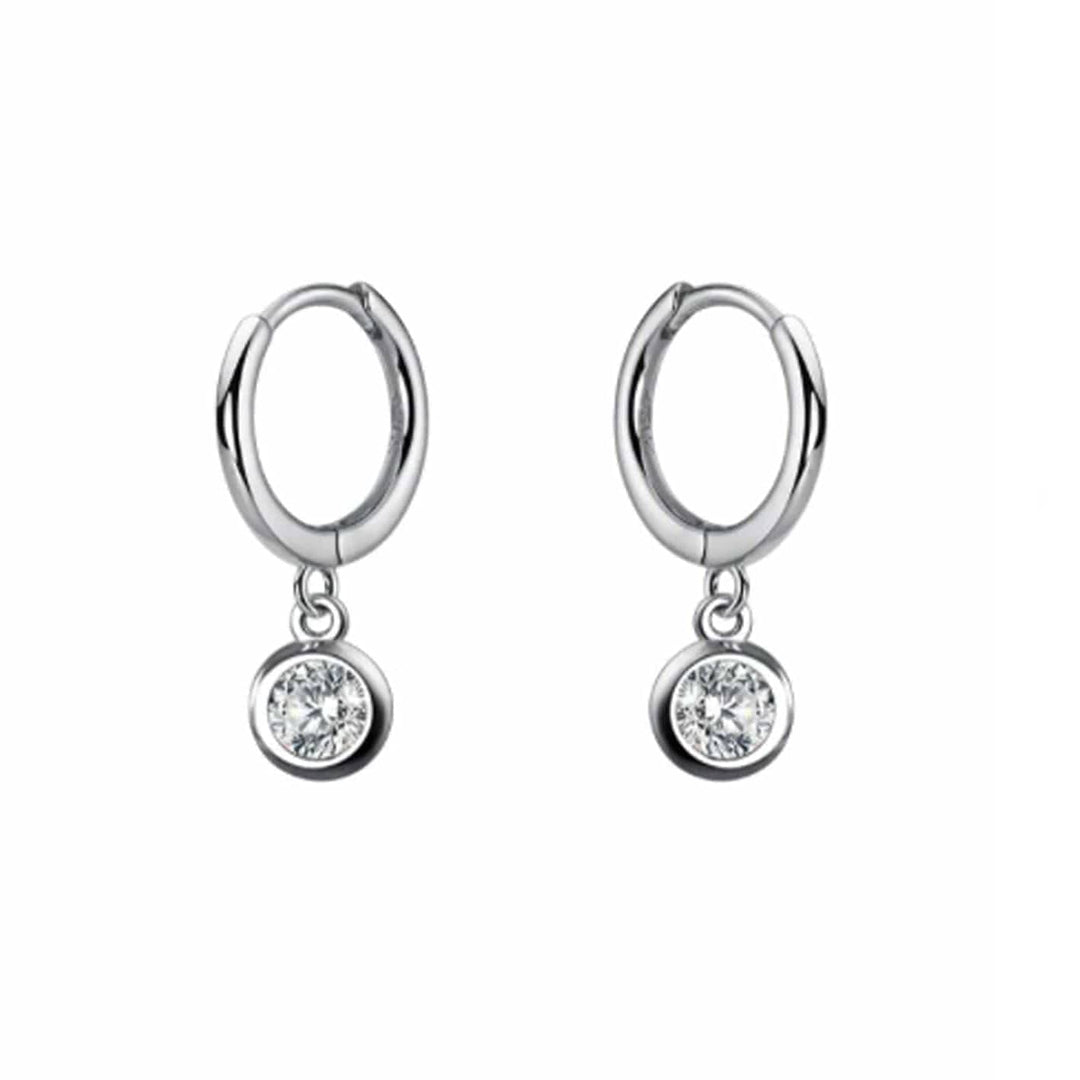 Mathieu Blanchard Boucles d'oreilles Argent Boucles d'oreilles Huggies Classique Scintillants en argent sterling