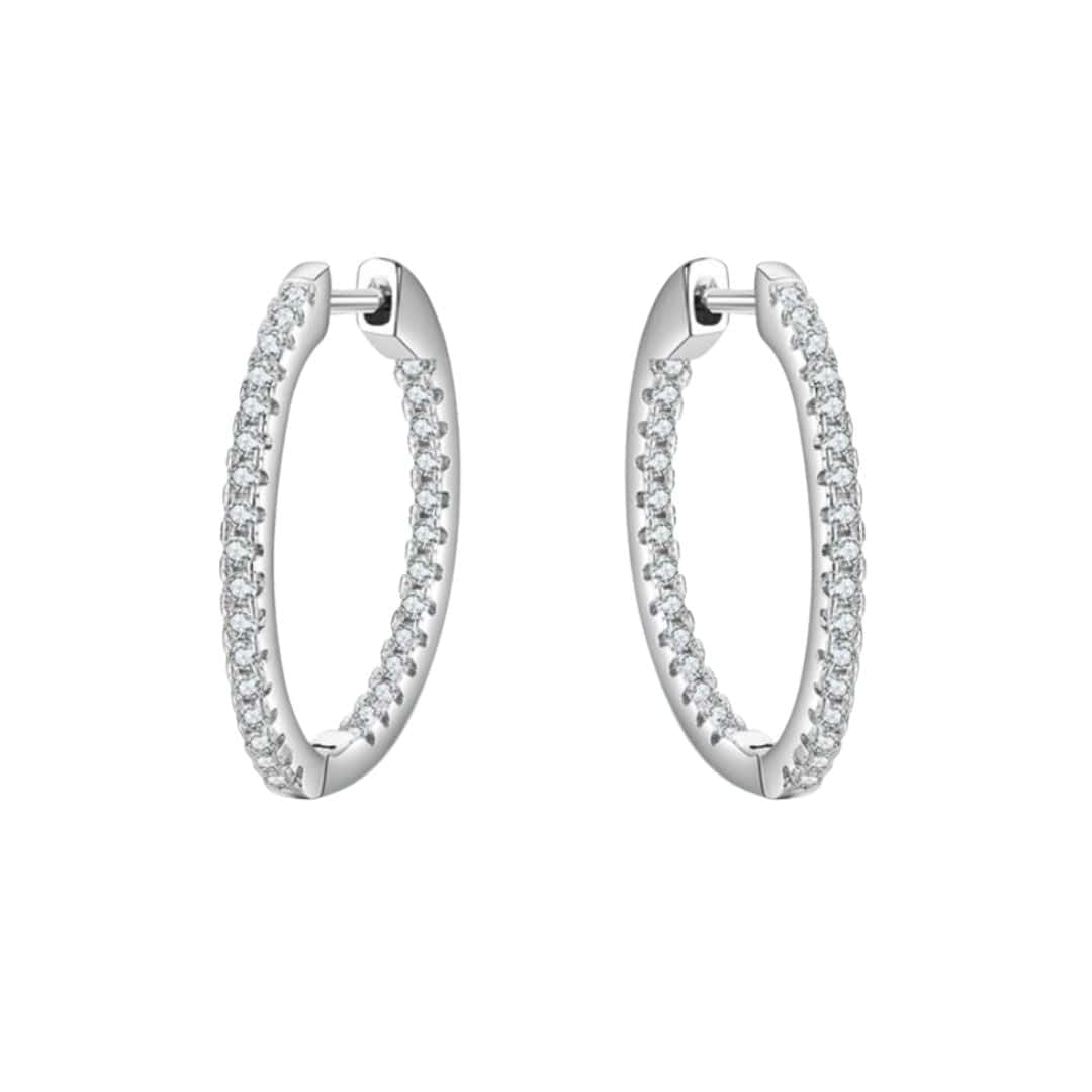 Mathieu Blanchard Boucles d'oreilles Argent Boucles d'oreilles Huggies Scintillante en argent sterling