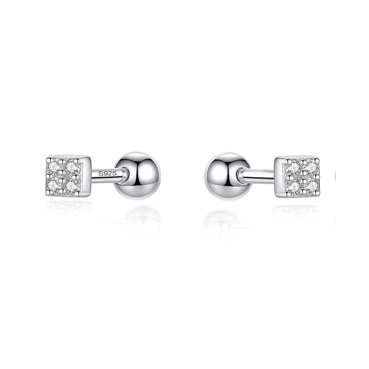 Mathieu Blanchard Boucles d'oreilles Argent Boucles d'oreilles Les Mini Carrés en argent sterling