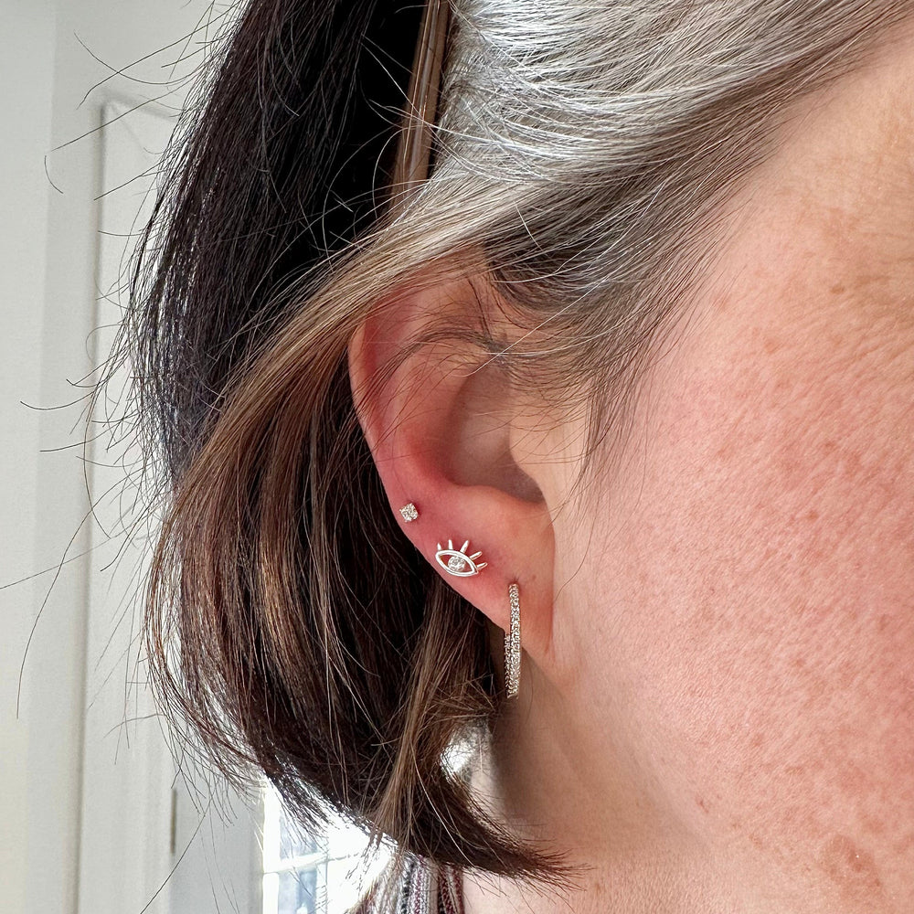 Mathieu Blanchard Boucles d'oreilles Argent Boucles d'oreilles Les Minis Carrés en argent sterling