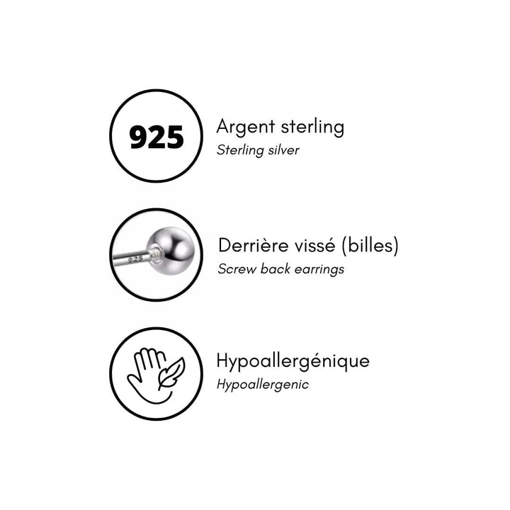 Mathieu Blanchard Boucles d'oreilles Argent Boucles d'oreilles Orage en argent sterling