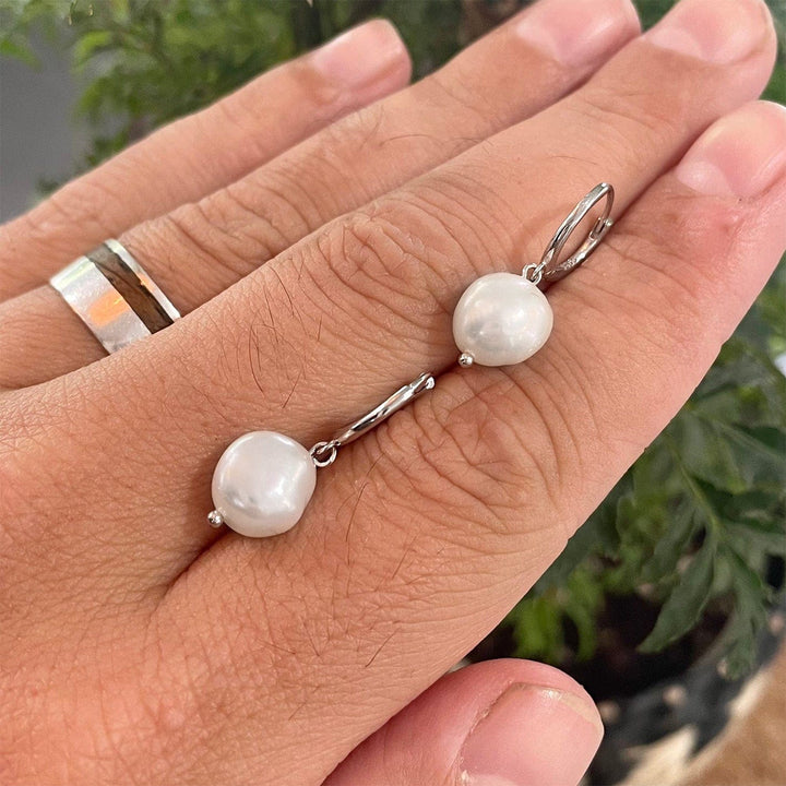 Mathieu Blanchard Boucles d'oreilles Boucles d'oreilles Huggies Perles Baroques en argent sterling