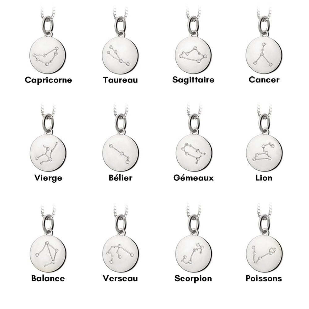 Mathieu Blanchard Chaîne Collier Constellation Zodiaque en argent sterling