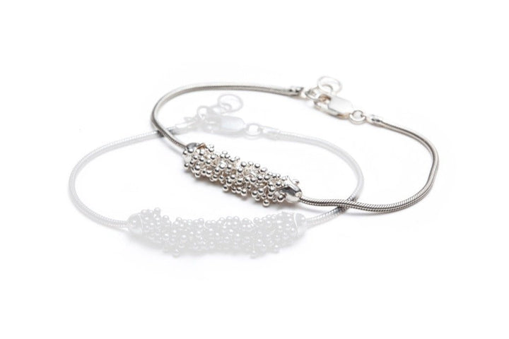 Michaud Michaud Bracelet Naturel Bracelet avec un pouce de ShikShok en argent
