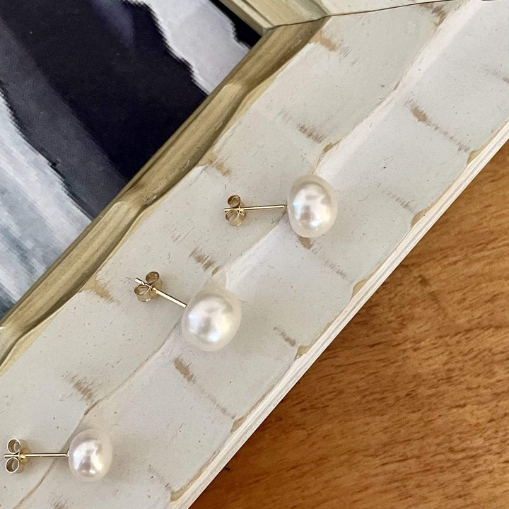 - Perles d’eau douce 3mm à 8mm sur or jaune 14K