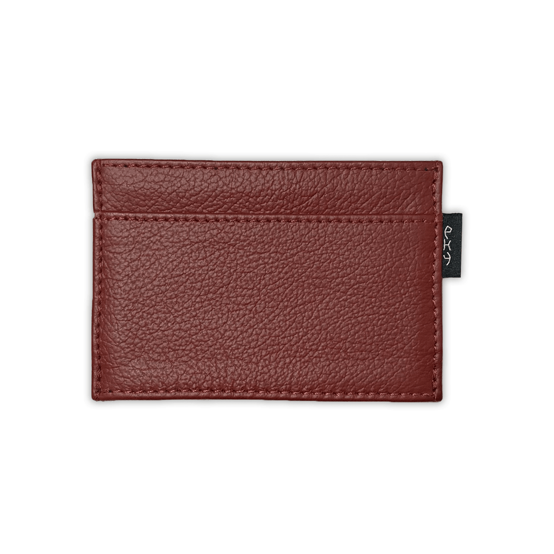 PKY Design Rouge Porte-cartes en cuir