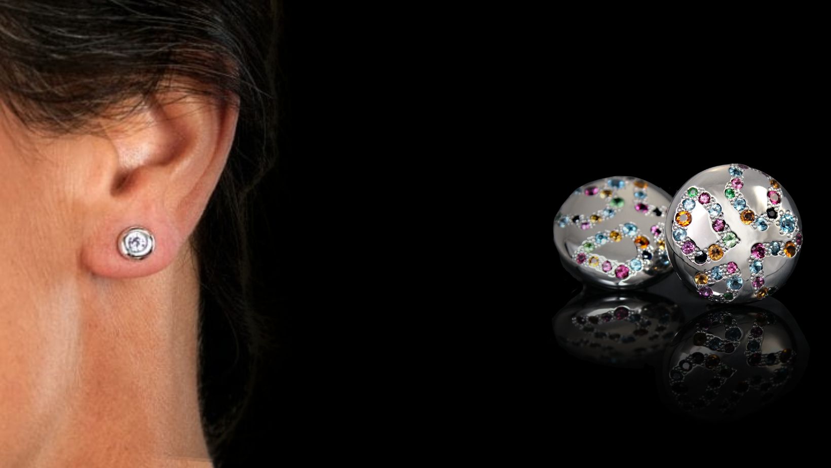 Boucles d'oreilles mathieublanchard.ca acier inoxydable plaqué or perle