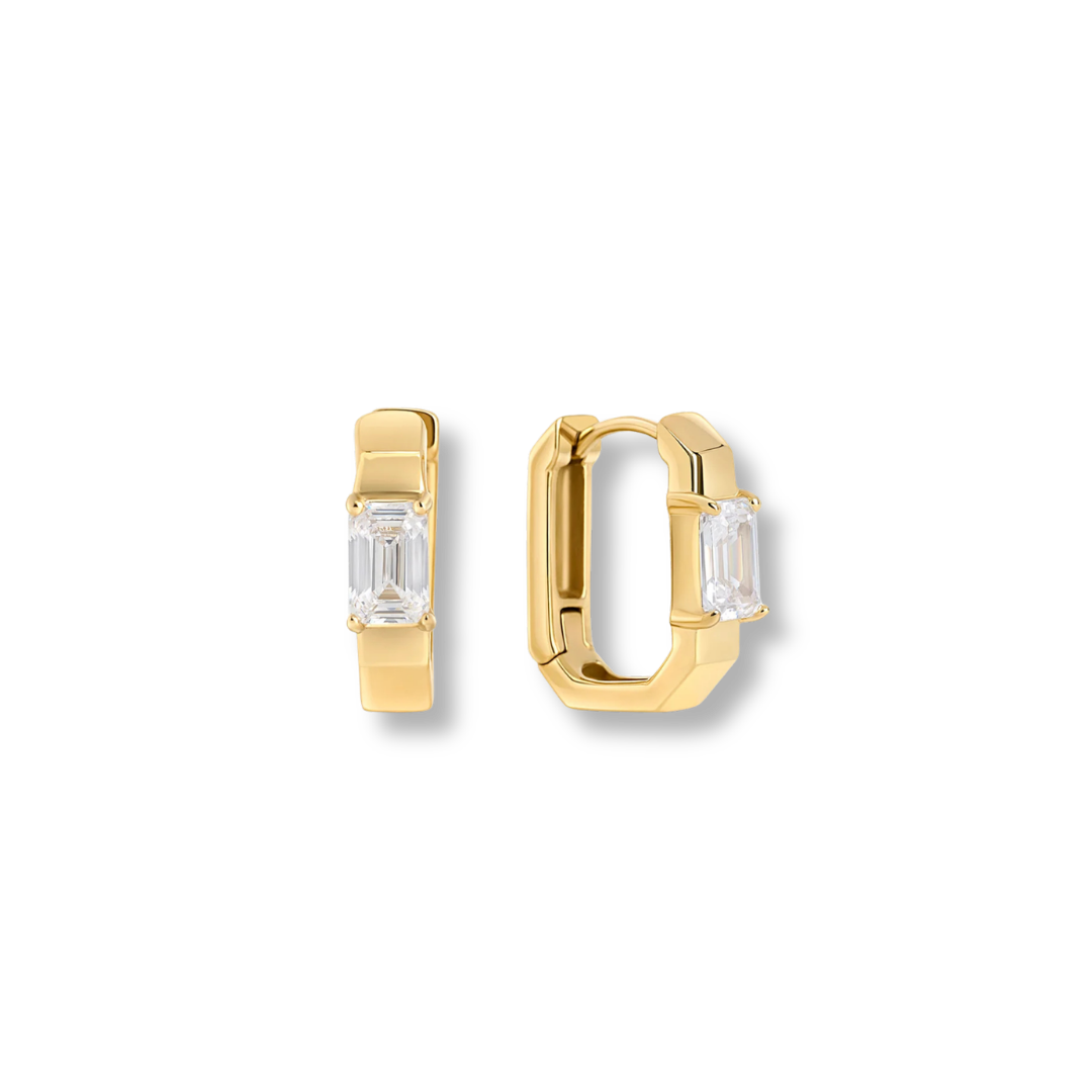 Scala Stainless Steel Huggie Earrings