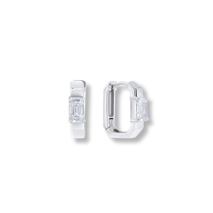 Scala Stainless Steel Huggie Earrings