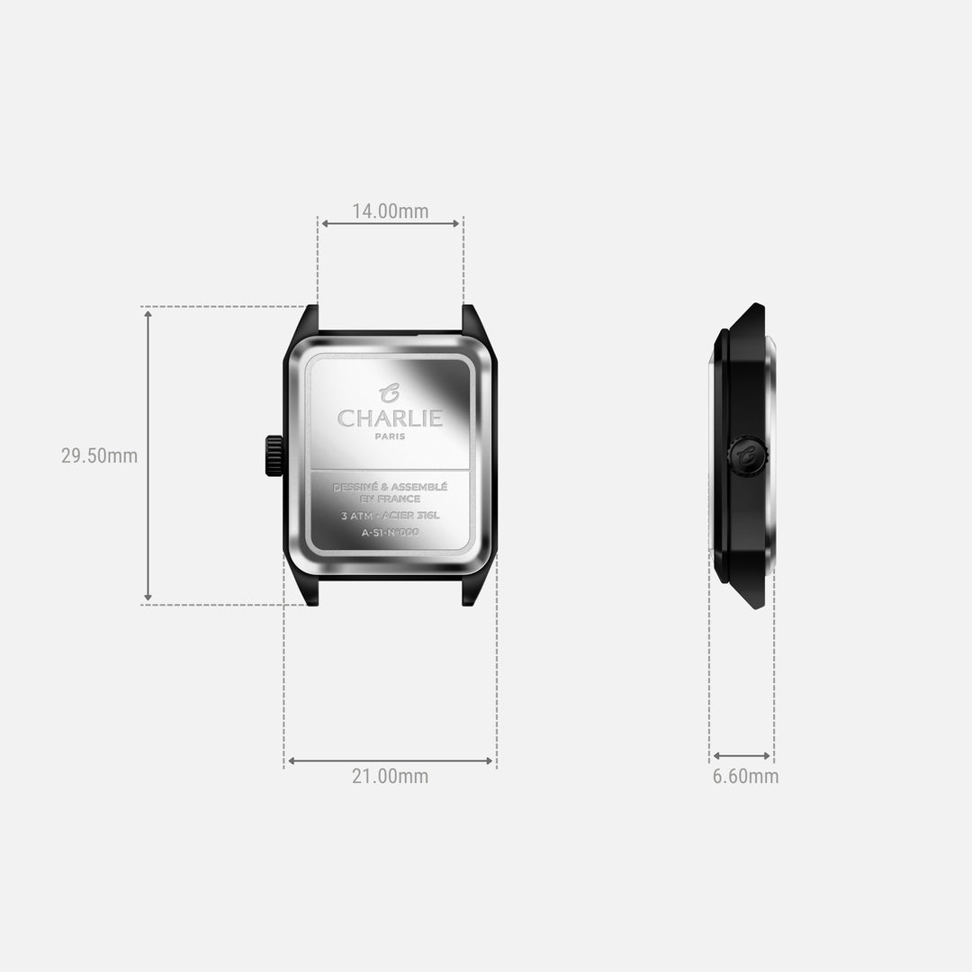 Montre Charlie Paris MONCEAU Minuit 36 mm