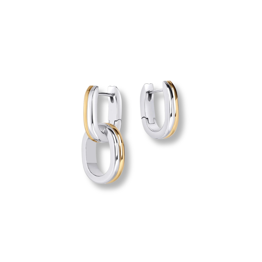 Malone Stainless Steel Huggie Earrings