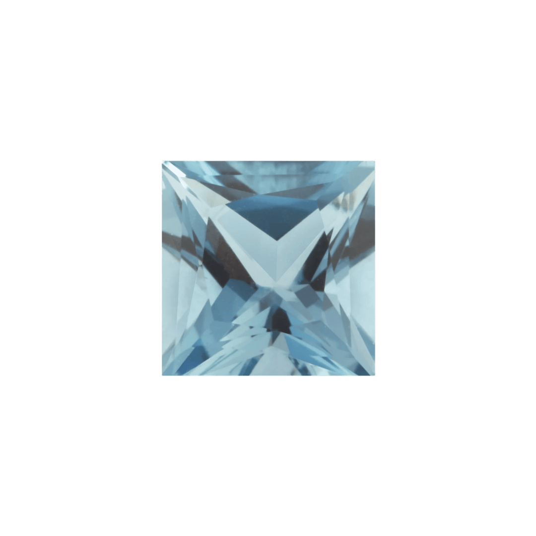 Mathieu Blanchard 4.9 x 4.9mm Aigue-marine Naturel de Madagascar Taille Princesse 4.9x4.9 mm